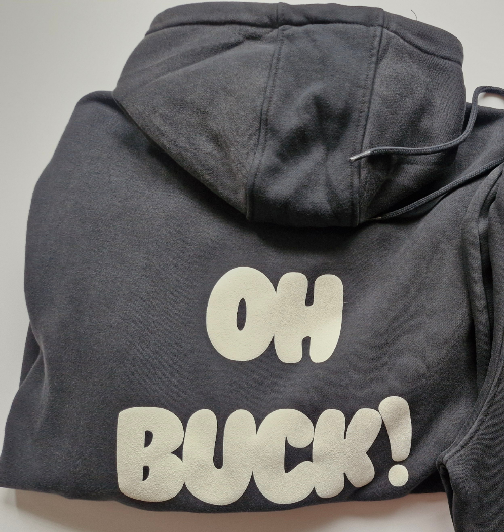 Oh Buck hoodie cream Text