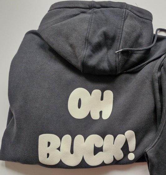 Oh Buck hoodie cream Text