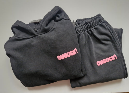 Oh Buck Tracksuit Pink Text